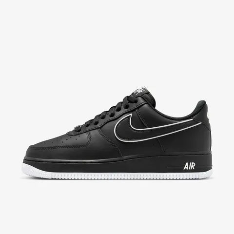 Nike Air Force 1 — Black - White Outline