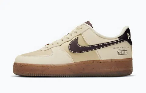 Nike Air Force 1 — Cream - Brown Gum