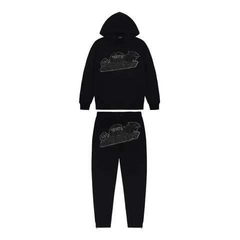 Trapstar Shooters Hooded Tracksuit — Black Monochrome Edition