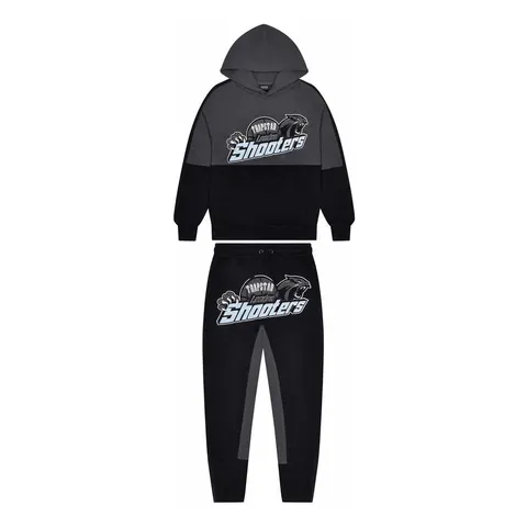 Trapstar Shooters Panel Tracksuit — Black/Blue